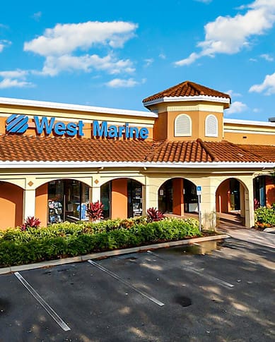 West Marine storefront arches at Bonita Crossings, Bonita Springs, FL